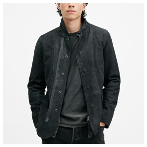 AllSaints Norton 2-In-1 Hooded Suede Blazer